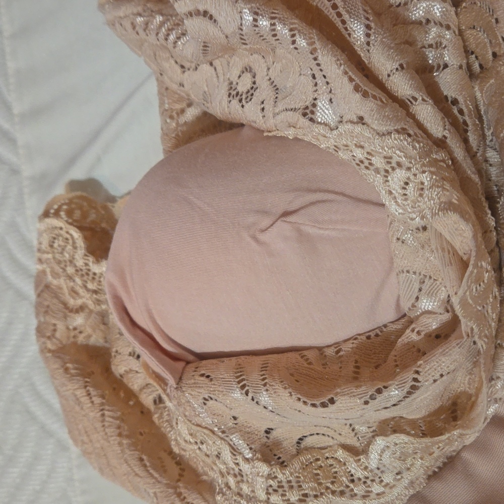 NWT Pink Lace BEBE Dress - Long Sleeve  Size 8 - Picture 11 of 13
